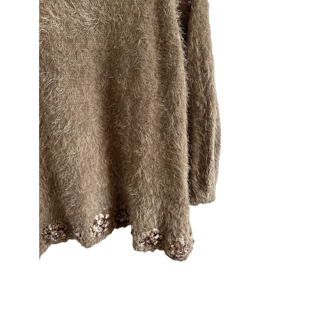 Easel Women's Small/Medium Long Sleeve Brown Knitted Cardigan - Picture 12 of 14